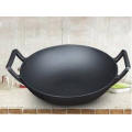 big size cast iron Chinese wok with big ears